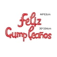 thumbnail image 3 of Kit de globos metálicos con letras cursivas Feliz Cumpleaños color Rojo, 3 of 5