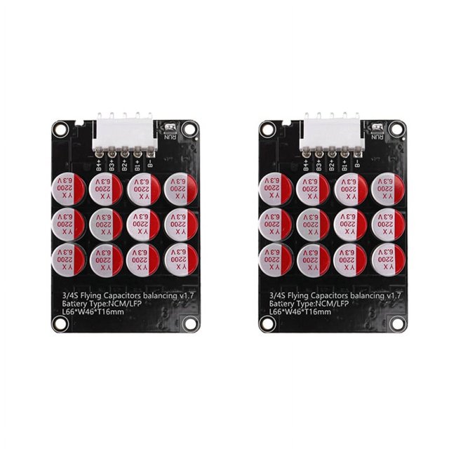 2X 5A 3S 4S Active Equalizer Balancer Lifepo4//Lto Battery Energy Capacitor,2 x 4S Active Equalizer Balancer,Black