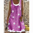 thumbnail image 1 of Women's A-Line Dress Sleeveless Spring Summer Casual Patchwork Print Knee Length Dress Fashion 3D Printing Denim Print DressXXL Gao Jinjia LED, 1 of 2