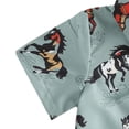 thumbnail image 4 of Ymyiu Boys Shirt Short Sleeve Hawaiian Shirts for Boys Button Down Short Sleeve Tropical Kids Summer Beachwear Tops 12-18 Months(Blue, 12-18 Months), 4 of 6