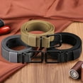 thumbnail image 7 of Men's Belts for Jeans, Men's Perforated Canvas Belt with Metal Buckle Breathable Nylon Casual Belt for Work Travel, 7 of 7