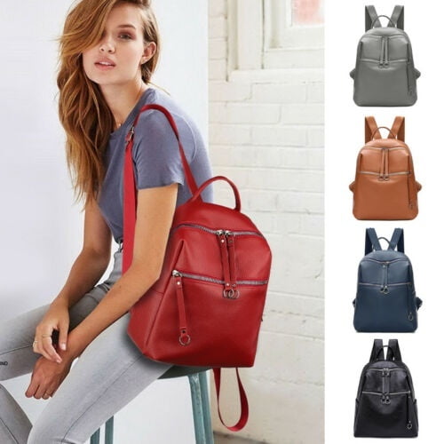 Women Black Shoulder School Backpack Travel Bag Nylon Rucksack Fashion Handbag 