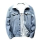 thumbnail image 1 of Chaquetas de Mezclilla Prendas de Vestir Para Hombres Chaqueta de Mezclilla Gruesa Sólida Informal Más Chaqueta de Bolsillo de Abrigo de Forro Polar Odeerbi  ODB-4, 1 of 7