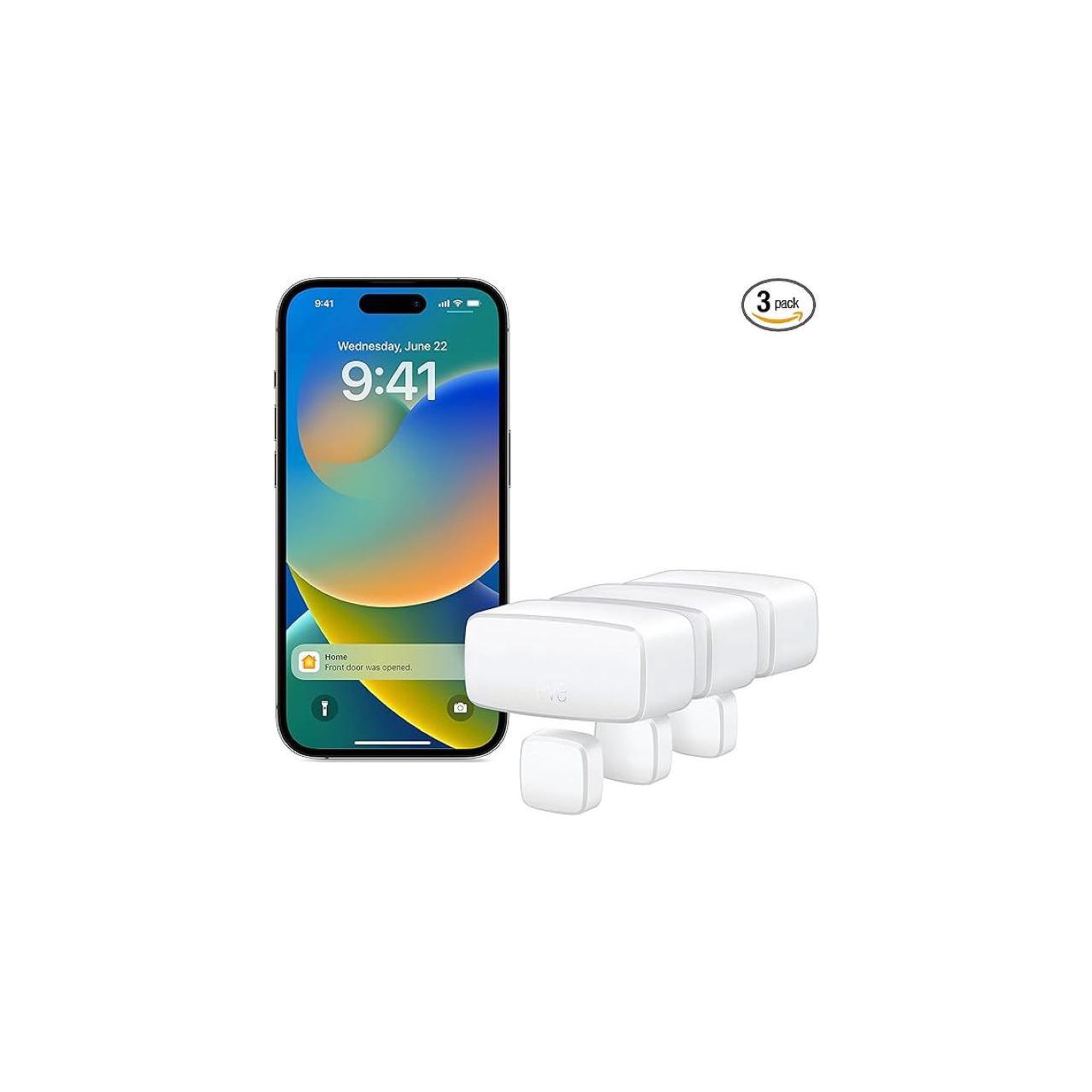 Eve Door & Window Wireless Contact Sensor (Matter, 3-Pack) - White