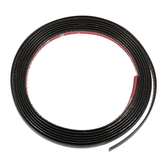 Unique Bargains 4/9" 12mm Width 10Ft 300cm Length Window Trim Strip Kit Black