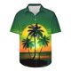 thumbnail image 3 of Camisas de Manga Larga para Hombres Moda Casual Floral Estampado Hawaiano Solapa Botón Superior, Ligero para Primavera Verano, 3 of 8
