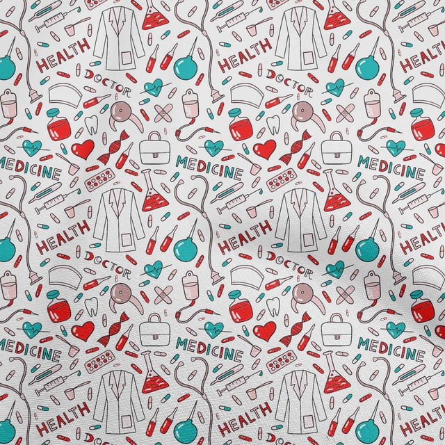 oneOone Polyester Spandex Teal Green Fabric Tool Sewing Material Print Fabric By The Yard 56 Inch Wide
