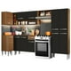 thumbnail image 1 of Cocina Integral Completa Esquinera 353cm Emilly Sun Madesa 01 - Marrón/Negro Madesa GCEM353001, 1 of 9