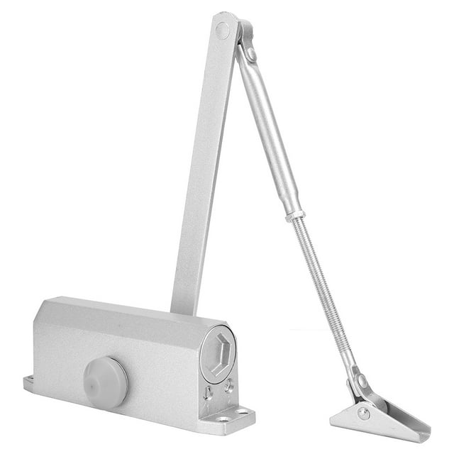 Door Closer, Fire-Proof Aluminum 6.7 X 2.6 X 2.5in For Indoor Outdoor Metal Doors Wood Doors