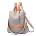 thumbnail image 4 of Mochila con cremallera de nailon para mujer, mochila escolar de gran capacidad con varios bolsillos (gris) Tmvgtek Para estrenar, 4 of 7