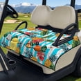 thumbnail image 3 of Yuyamidu Pineapple Golf Cart Seat Covers Hibiscus Club Car Seat Towel Blanket with Front Pockets for 2 Passenger, Protect Your Golf Carts, Blue, 3 of 8