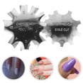 thumbnail image 5 of Silver Nail Art Template for Manicure 2Pcs Metal French Edge Trimmers Tool, 5 of 5