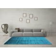 thumbnail image 3 of Ahgly Company Indoor Round Oriental Turquoise Blue Industrial Area Rugs, 3' Round, 3 of 4
