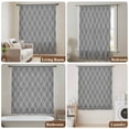 thumbnail image 5 of Wavy Lines Semi Sheer Curtains Drapes for Living Room, Bedroom, French Doors Window 54 Inches Long, Abstract Minimalist Pattern Gray Rod Pocket Chiffon Curtain Drapery Voile Draperies Panel, 5 of 8