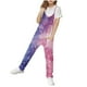 thumbnail image 1 of Odeerbi 5-14 Años Niñas de Verano Traje Estrelado Cielo Camisola Romper Primavera Casual Transpirable Cómodo Trajes Correa Bib Pantalones En General Traje de Juego, 1 of 6