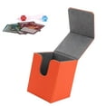 thumbnail image 1 of 100 Card Holder Box with PU Leather, Scratch , Wearproof,  Closure, Suitable for Tabletop Storage, Ideal Gift for Collectors, 1 of 8