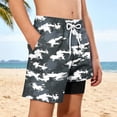 thumbnail image 4 of ATOGUTA Swim Shorts for Boys with Liner Bathing Suits Summer Quick Dry Swimwear Swim Trunks Size 5T-14, Gray, 4 of 6