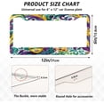 thumbnail image 4 of 2Pcs License Plate Frames Mardi Gras Universal Aluminum License Plate Holder Cover Rust-Proof Car Tag Frame with Screw Caps Home Decor, 4 of 7