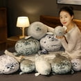 thumbnail image 3 of BESTSKY Seal Plush,30cm Plush Pillow Pillow Pets,Cute Tail Shape Retention Cute Stuffed Animals,White, 3 of 4