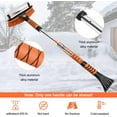 thumbnail image 4 of Car Snow Brush and Shovel Kit, 42" Extendable Ice Scraper with 180° Pivoting Head, Ergonomic Grip - 39" Collapsible Emergency Shovel for SUV, Truck, 4 of 7