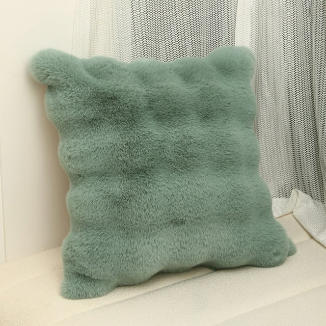 Fiudx Cojín Navideño Decorativo de Verano, Funda Moderna de Poliéster, Decoración para Sofá Cama, Porche, Acogedor Salón o Dormitorio, Beige, Verde y Rosa, 45 X 45 Cm, 1 Unidad.