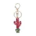 thumbnail image 1 of Fashion Cactus shape Alloy Plating Women Bag Keychain Jewelry Gift (Fuchsia), 1 of 4
