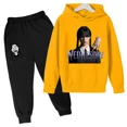 thumbnail image 3 of Sudadera con capucha Wednesday Adams para niños, sudadera con capucha para niños y niñas, sudadera estampada para niños pequeños de 3 a 12 años, conjunto deportivo, abrigo, ropa negra, 3 of 5