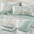thumbnail image 3 of Juego de edredón WONGS BEDDING Boho King, verde salvia, cachemir y floral, 3 of 8