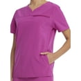 thumbnail image 2 of Scrubstar Women's Active Stretch Ethical Fabric V-Neck Seasonal Solid Tuck-In Scrub Top, 2 of 8