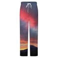 thumbnail image 5 of Sunset Mountain Glow Winter Female Pants Flannel High Waist Women Pants Lady Warm Straight Leg Plush Trousers, 5 of 7