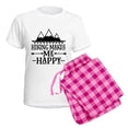 thumbnail image 5 of CafePress - Hiking Makes Me Happy Pajamas - Women's Short Sleeve Print T-Shirt and Pants Light Cotton Pajama Set, 5 of 7