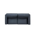 thumbnail image 5 of Canddidliike Modern PU Leather Upholstered Sofa, Solid Wood Frame Comfortable Love Seats - Black, 5 of 10