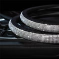 thumbnail image 5 of XUKEY Bling Car Steering Wheel Cover 15'' Universal Crystal Diamond Leather Anti-slip for Girl Woman, 5 of 8