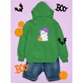 thumbnail image 3 of Fluffy Ghost W Pumpkin Hoodie Juniors -Image by Shutterstock,  Small, 3 of 4