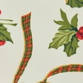 thumbnail image 3 of European Seasonal Christmas Ribbons Tablecloth Beige 60" Round, 3 of 10