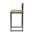 thumbnail image 2 of Topcobe Kitchen Bar Stools with Footrest Set of 2 Paper Rope Weave Dining Chairs Counter Height Barstool, Modern Furniture for Indoor, 2 of 17