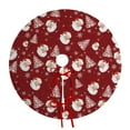 thumbnail image 2 of Christmas Tree Skirt,Classic Red Tree Skirts Santa Claus Patterned Christmas Decor Mat Cloth Tree Bottom Apron Decoration for Holiday Party Scene Decoration, 2 of 6