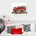 JEUXUS Watercolor Truck Wall Art Print Playroom or Nursery Boy Bedroom