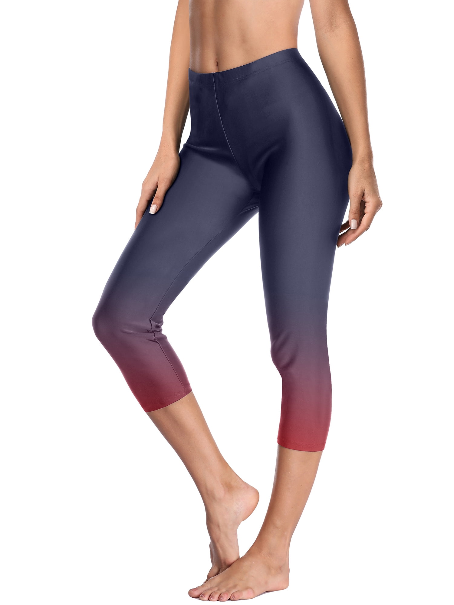 Capris Swim Leggings - Red