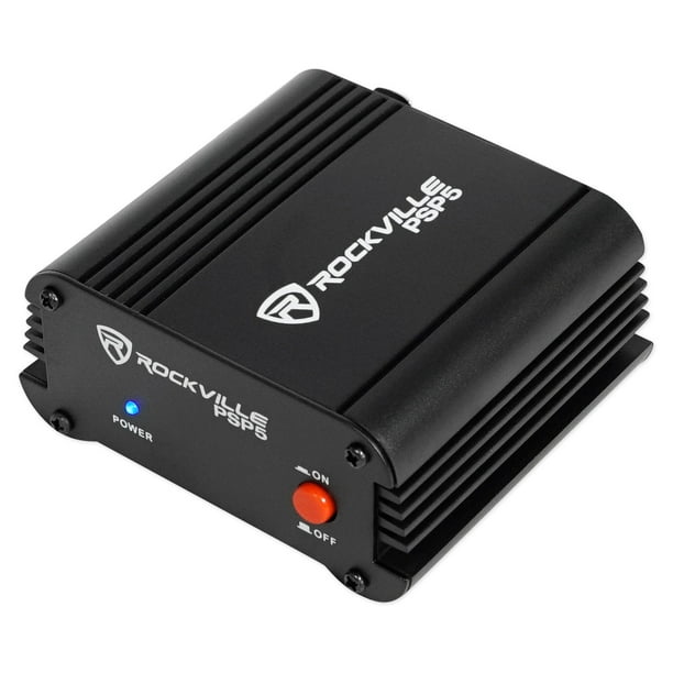 Rockville PSP5 Universal 48V Phantom Power Supply Box 4 Condenser Microphones