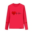 thumbnail image 2 of Future Doctor Shirt Girls Medical Themed Long Sleeve Top with Heartbeat EKG Graphic Soft Stretchy Kids Tee Red,Size 5-6 T, 2 of 6