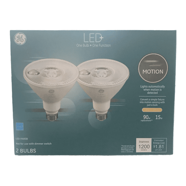 Ge Led Motion Warm White 90w Outdoor Floodlight Par38 Bulbs 2 Pack Com Ge Led Motion Warm White 90w, Replace Bulb Outdoor Light Fixture
