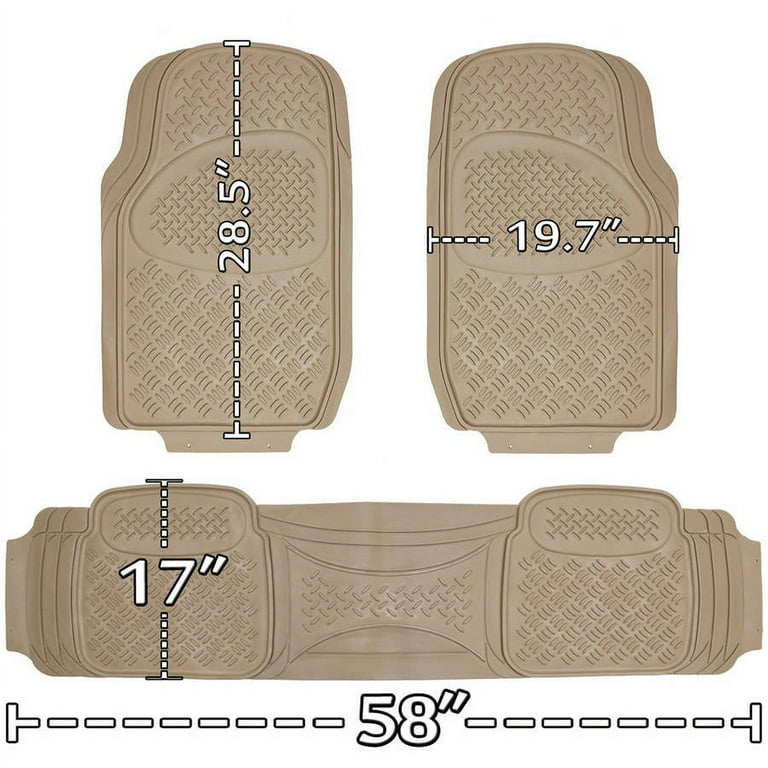 OxGord Diamond All Weather Rubber Floor Mats Waterproof