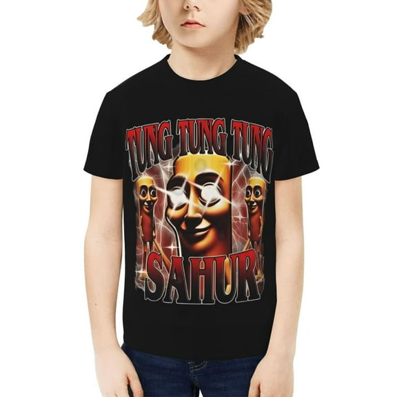 Italian Brainrot Kids T-Shirt 3d Printed Graphic T-Shirts Boys And Girls Short Sleeve Shirts For Youth Kids X-Small