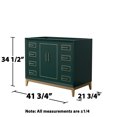 thumbnail image 6 of Wyndham Collection Wch515142s-Cxsxx-Mxx Marlena 42" Single Free Standing Vanity Cabinet, 6 of 7