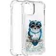 thumbnail image 3 of Compatible with iPhone 11 Case Liquid Glitter Cute Stylish Slim Silicone Quicksand Sparkle Shockproof Protective for Women Girls Case for iPhone 11 6.1 inch Pearl Owl YB, 3 of 12