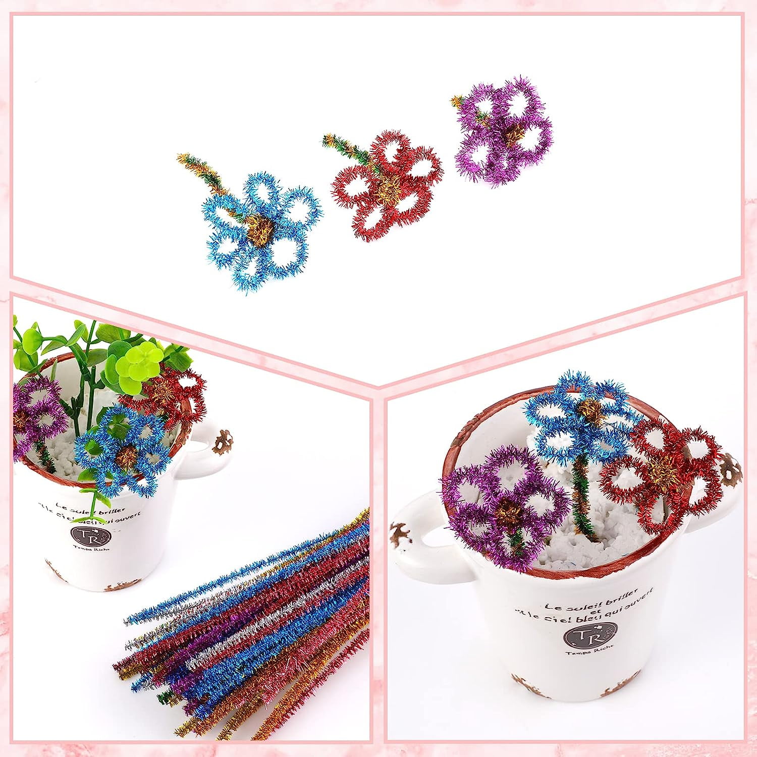 Glitter Pipe Cleaners 30cm Assorted 30 42277, WD506617
