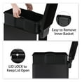 thumbnail image 5 of 13.2 Gal Slim Kitchen Trash Can with Lid, 50L Stainless Steel Garbage Can, Large Kitchen Rubbish Can, Step Trash Bin w/Foot Pedal and Inner Bucket, Bathroom Trash Can Airtight (Black), 5 of 9