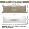 thumbnail image 2 of Camel Beige Body Pillow Cover, Super Soft Velvet Pillow Case 20 x 54 Pregnancy Body Pillow Nursery Baby Protect Bed Pillowcase Couch Pillow, 20 x 54-inch, 1 Piece, 2 of 6