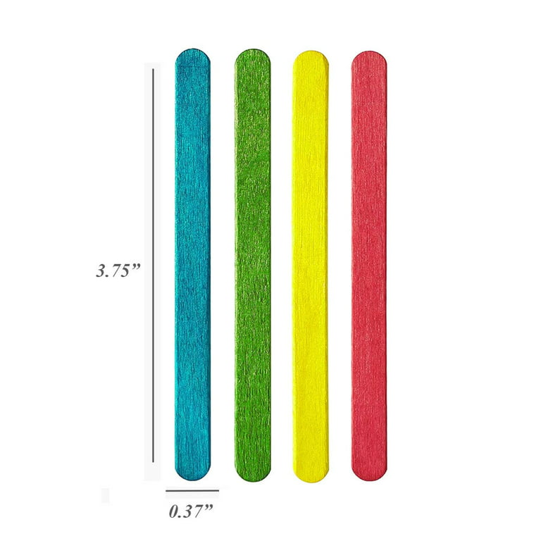 Comfy Package 4.5” Popsicle Stick Set Multipurpose Wooden Sticks for  Crafts, 200-Pack
